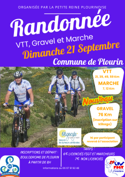 affiche LA PETITE REINE PLOURINOISE rando VTT GRAVEL MARCHE 210925